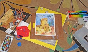 Watercolors in the Living room